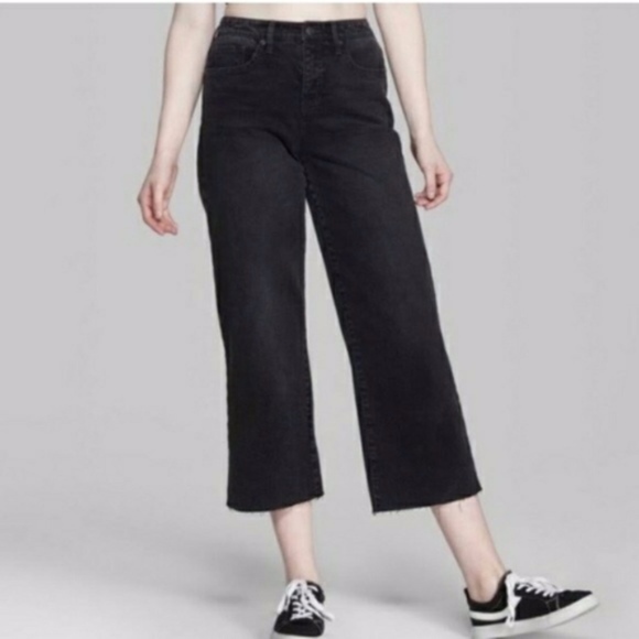 wild fable Denim - NEW WILD FABLE HIGH RISE SKATER RAW WIDE LEG JEANS wild fable Denim - NEW WILD FABLE HIGH RISE SKATER RAW WIDE LEG JEANS